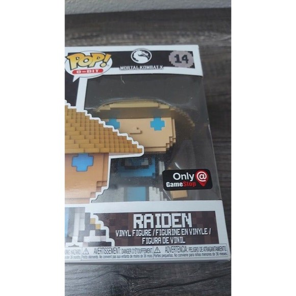 Funko Pop! 8-Bit Mortal Kombat X Raiden #14 Gamestop Exclusive With Protector - Picture 7 of 9